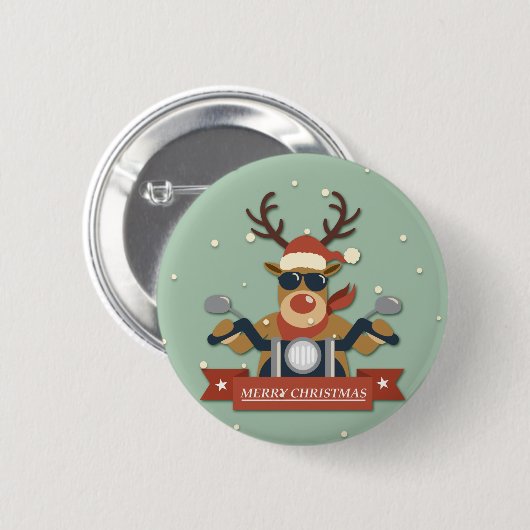 Eine Rentier-Sonnenbrille mit Motorrad Button (Vorne & Hinten)