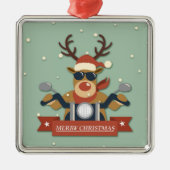 Eine Rentier-Sonnenbrille mit Motorrad Ornament Aus Metall (Vorne)