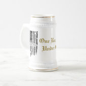 Eine Republik unter Gott beer Stein Bierglas (Vorderseite Links)