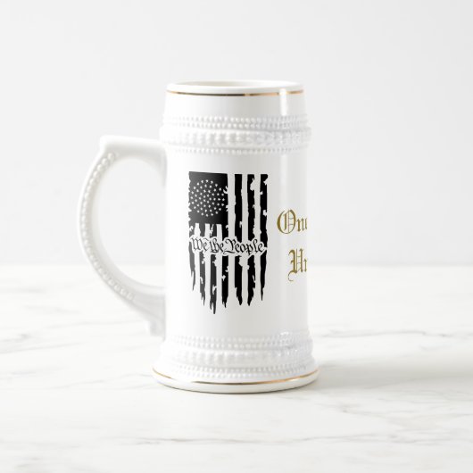 Eine Republik unter Gott beer Stein Bierglas (Links)