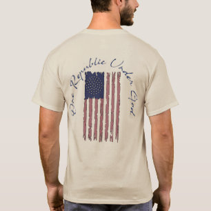 Eine Republik unter Gott mutige Tatflagge T-Shirt