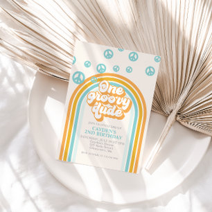 Eine Retro-Einladung zum 1. Geburtstag für einen c Einladung