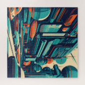 Eine Retro-Futuristische Stadt Puzzle (Horizontal)