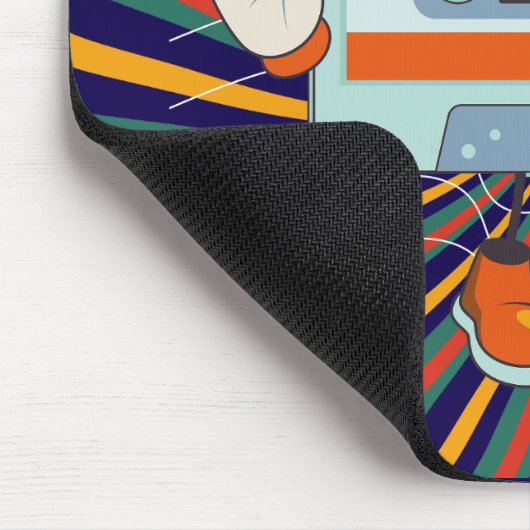 Eine Retro-Musiklinie Mousepad (Ecke)