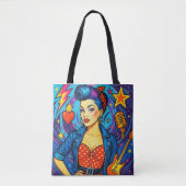 Eine Retro-Rockabilly-Design-Tasche Tasche (Vorderseite)