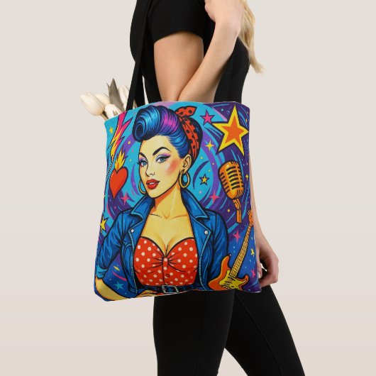 Eine Retro-Rockabilly-Design-Tasche Tasche (Von Nahem)