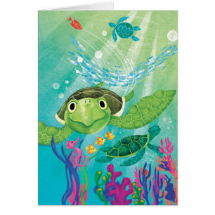 Eine Rettung der Meeresschildkröte