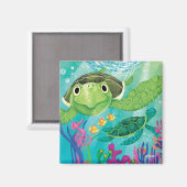 Eine Rettung der Meeresschildkröte Magnet (Vorderseite/Rückseite)