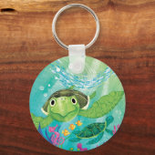 Eine Rettung der Meeresschildkröte Schlüsselanhänger (Vorderseite)