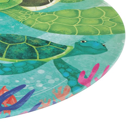 Eine Rettung der Meeresschildkröte Schneidebrett (Ecke)