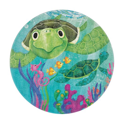 Eine Rettung der Meeresschildkröte Schneidebrett (Vorderseite)