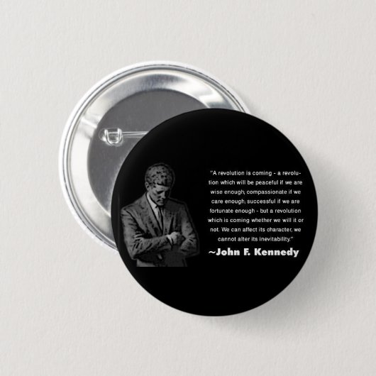 Eine Revolution kommt - JFK Knopf Button (Vorne & Hinten)