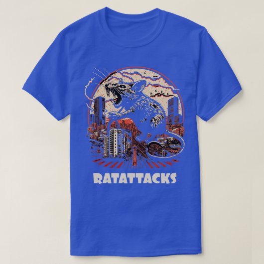 eine Riesenratte attackiert die Stadt 1 T-Shirt (Design vorne)