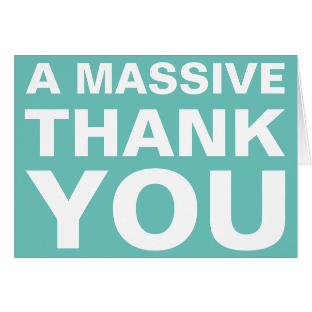 Eine riesige Dankeschön-Karte (Vorderseite (Horizontal))