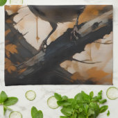 Eine Robin's Serenade in der Kanone, Geschirrtuch (Gefaltet)