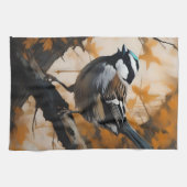 Eine Robin's Serenade in der Kanone, Geschirrtuch (Horizontal)