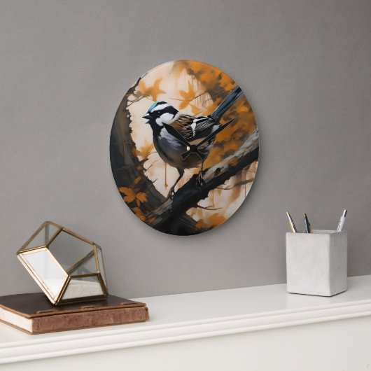 Eine Robin's Serenade in der Kanone, Große Wanduhr (Büro)