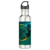 Eine Roboter-Meerjungfrau am Meeresgrund Edelstahlflasche (Vorderseite)