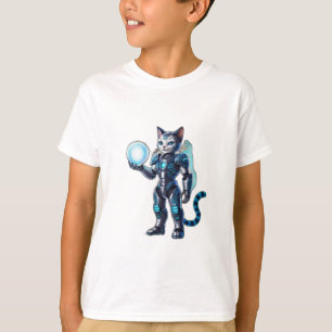 eine Roboterkatze mit futuristischer Rüstung, T-Shirt