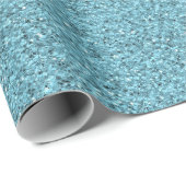 Eine Rolle blaues Geschenkpapier mit einer texturi (Rolleneckpunkt)