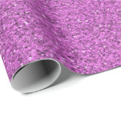 Eine Rolle violettes Glitter-Geschenkpapier Geschenkpapier (Rolleneckpunkt)