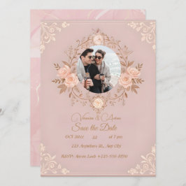 Eine Romantik in Rose geschrieben Save The Date