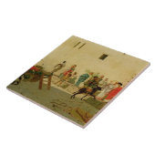 Eine römische Straßen-Szene mit Musikern und einem Fliese (Seite)