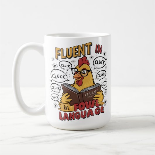 Eine Rooster-Sprache Kaffeetasse (Links)