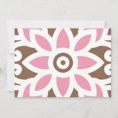 eine rosa Blume auf braunem Hintergrund Einladung (Vorderseite)