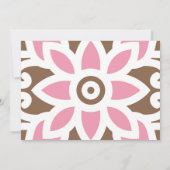 eine rosa Blume auf braunem Hintergrund Einladung (Rückseite)