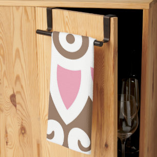 eine rosa Blume auf braunem Hintergrund Geschirrtuch