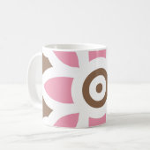 eine rosa Blume auf braunem Hintergrund Kaffeetasse (Vorderseite Links)
