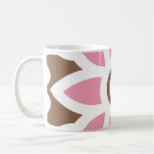 eine rosa Blume auf braunem Hintergrund Kaffeetasse (Links)
