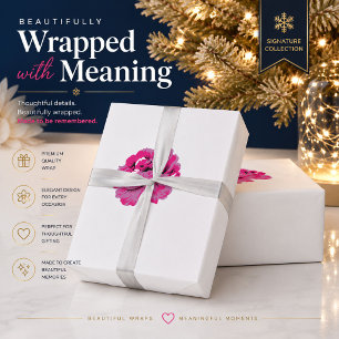 Eine rosa Blume mit schwarzen Flecken auf den Blät Geschenkpapier