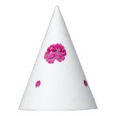 Eine rosa Blume mit schwarzen Flecken auf den Blät Partyhütchen (Vorderseite)