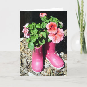 Eine rosa Blume-Startkarte Feiertagskarte