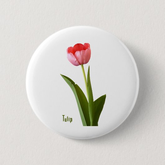 Eine rosa Frühlingsfotografie mit floraler Natur Button (Vorderseite)