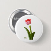 Eine rosa Frühlingsfotografie mit floraler Natur Button (Vorne & Hinten)
