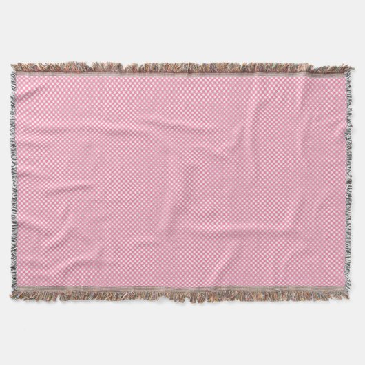 Eine rosa gewebte Decke mit dezenter Musterung (Vorderseite)