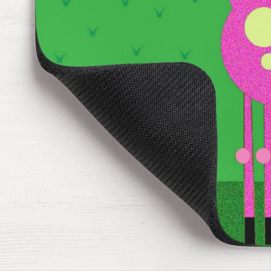 Eine rosa Giraffe lebt in meinem Hinterhof-Mauspad Mousepad (Ecke)