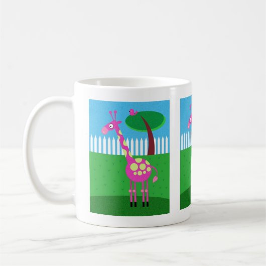 Eine rosa Giraffe lebt in meiner Tasse im Hinterho (Links)