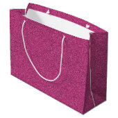 Eine rosa glitzernde Einkaufstasche Große Geschenktüte (Rückseite Schrägansicht)