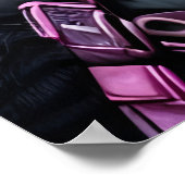 Eine rosa und lila Alien | AI Art Poster (Ecke)