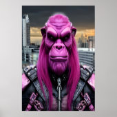 Eine rosa und lila Alien | AI Art Poster (Vorne)