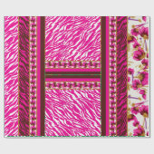 eine rosa und weiße Tapete mit einem Kreuz. Geschenkpapier (Flach)