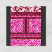 eine rosa und weiße Tapete mit einem Kreuz. Treuekarte (Vorderseite)