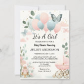 Eine Rose Boho Gold Mama Chic Spring Baby Dusche Einladung (Vorderseite)