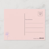 Eine Rose, ein Herz, Liebe und Bliss Valentins Postkarte (Rückseite)