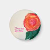 Eine Rose für dein Herz Magnet (Vorne)