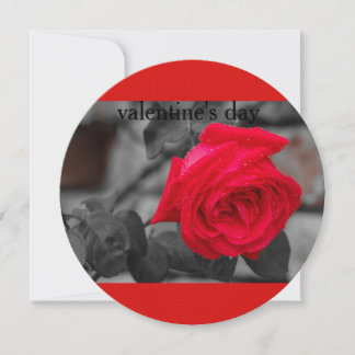 eine Rose für den Valentinstag auf dem EinladungsC Einladung